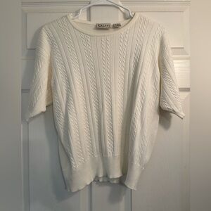 Career Essentials Ivory Cable Knit Sweater